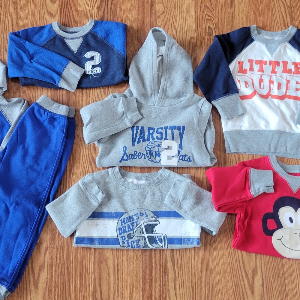 Boys 4T Hoodies Sweatpants Fleece Lot 11pcs